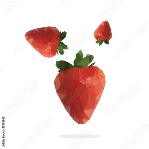 strawberries. vector illustration of a realistic