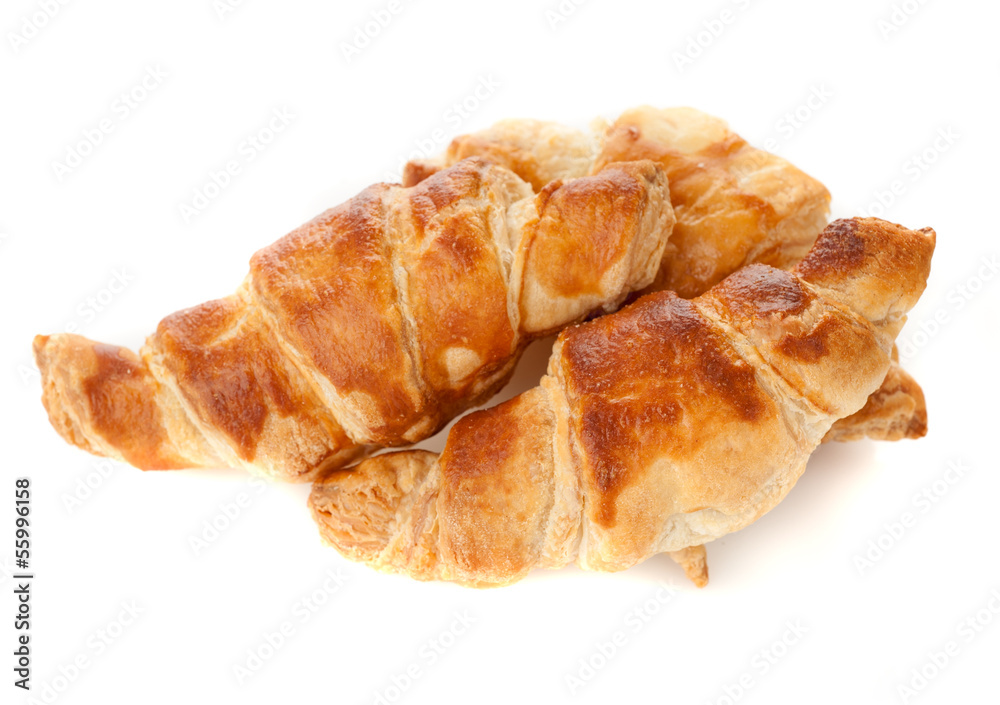 Croissants isolated on white background