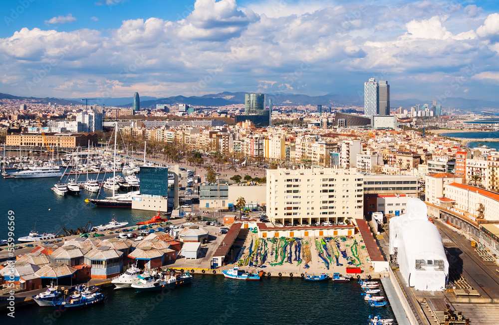 Panorama view of Barcelona