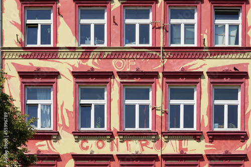 Hausfassade in der St. Pauli Hafenstraße, Hamburg