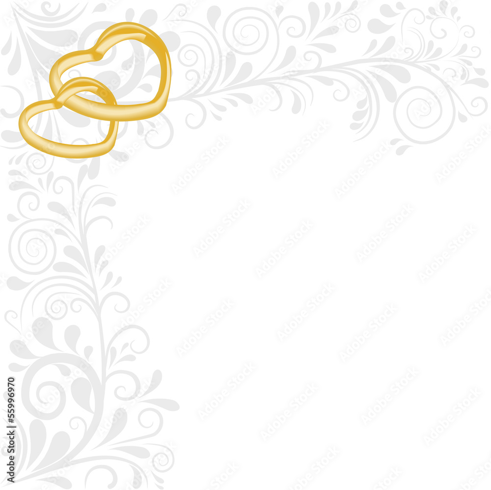 Hintergrund aus Ornamenten und zwei Herzen Hintergrund aus Ornamenten und zwei Herzen