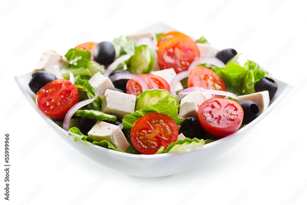 bowl of greek salad bowl of greek salad