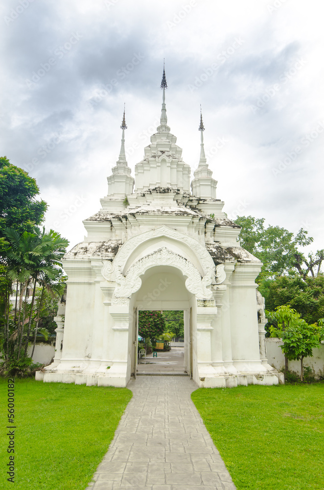 Gate of Suandok Temple,Chiangmai,Thailand