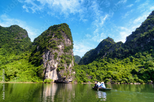 Floating travel in TrangAn,NinhBinh, Vietnam, Southeast Asia photo