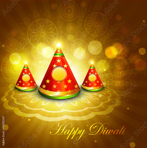 diwali crackers bright colorful vector