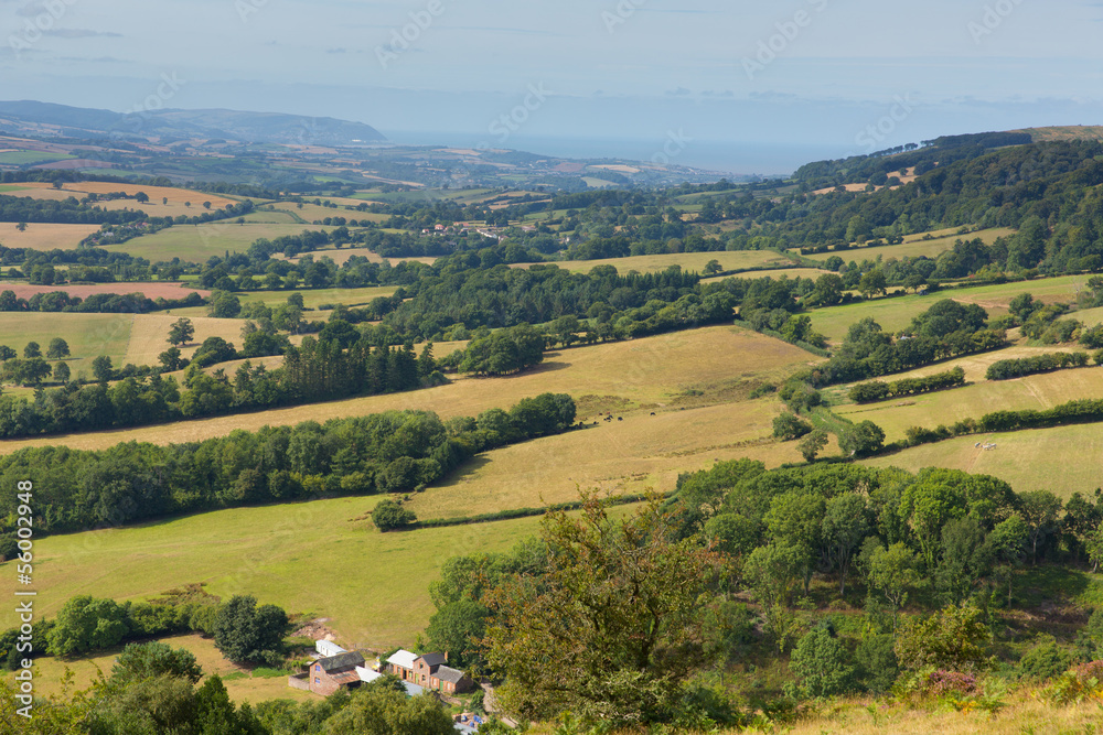 View from Quantock Hills Somerset England