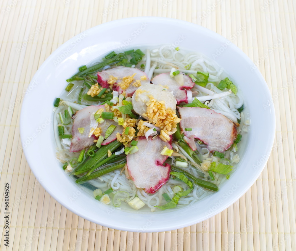 clear noodle soup with pork clear noodle soup with pork