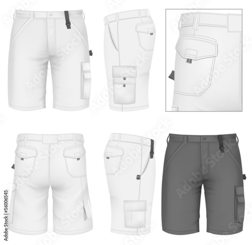 Men's Bermuda shorts design templates