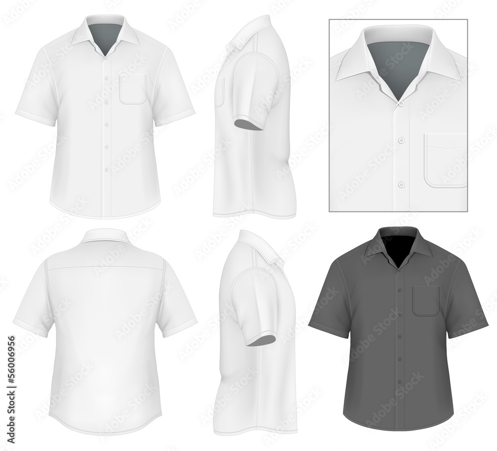 Fotografie Men's button down shirt design template