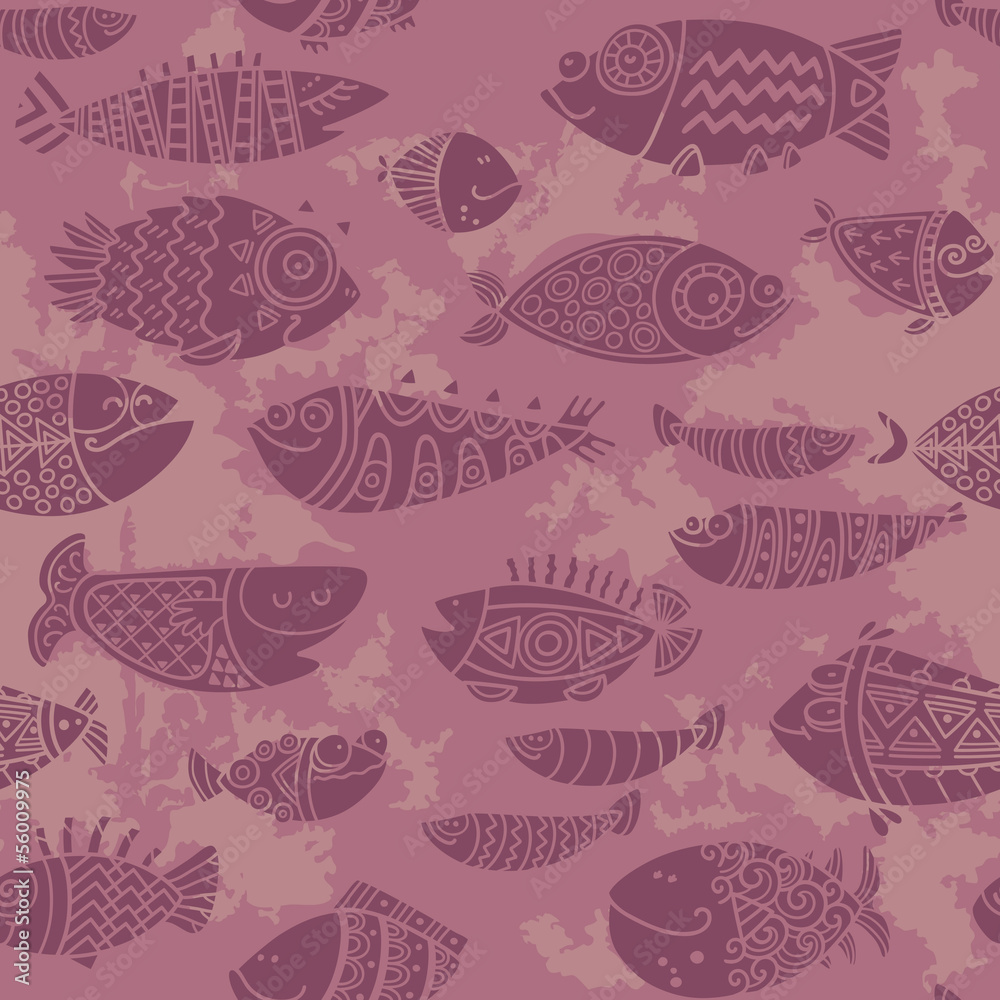 Seamless pattern with fishes. Decorative background Seamless pattern with fishes. Decorative background