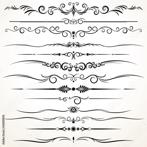 Ornamental Rule Lines in Different Design