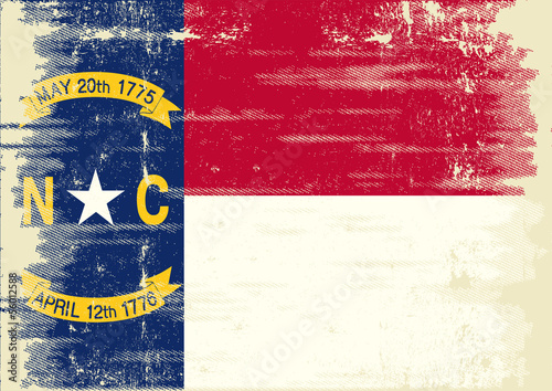 North Carolina grunge Flag.