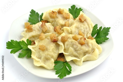 Dumplings with meat and cabbage