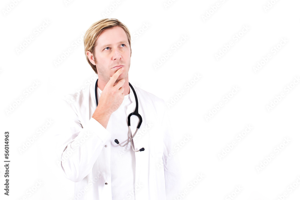 Successful doctor thinking Successful doctor thinking