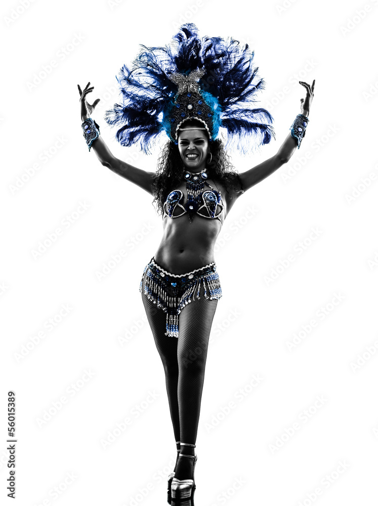 woman samba dancer silhouette