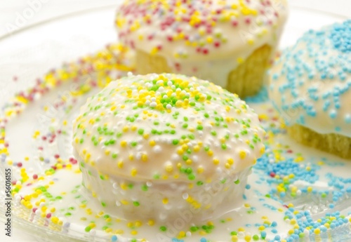 Bild auf Leinwand Cupcakes decorados