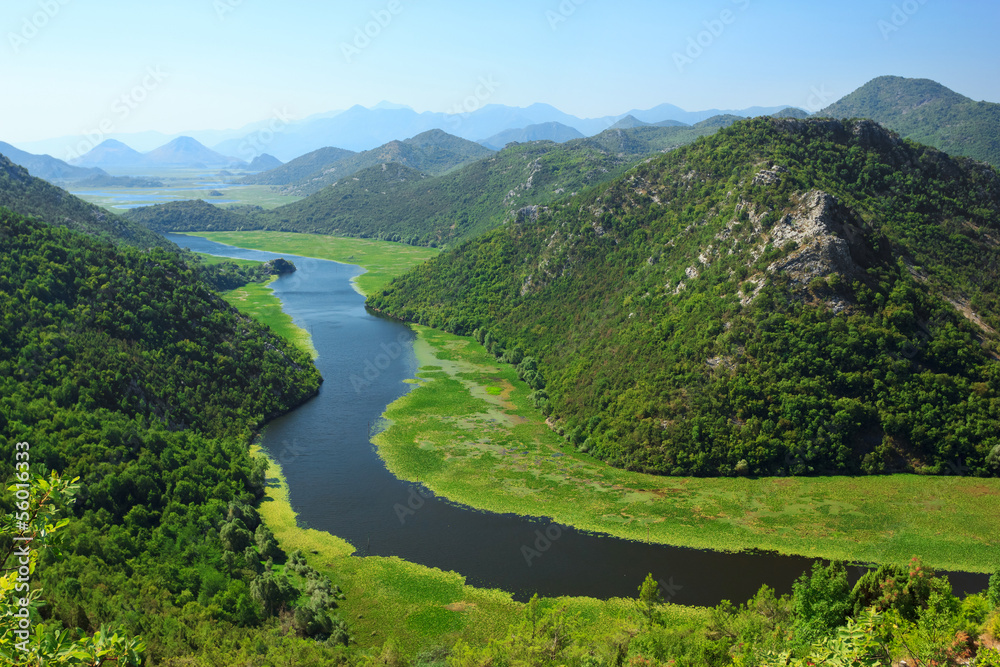 Amazing view of Rijeka Crnojevica. Skadar lake national park Amazing view of Rijeka Crnojevica. Skadar lake national park