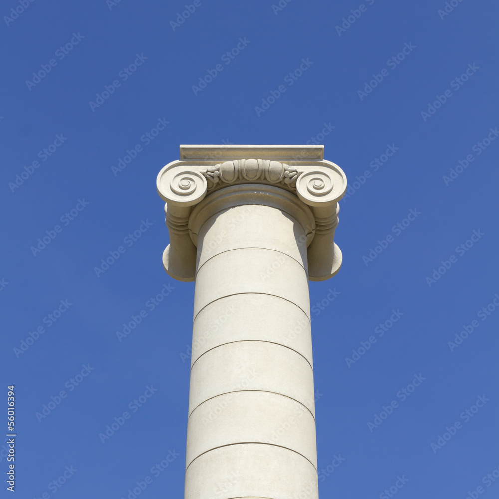 Classical column and capital. Barcelona