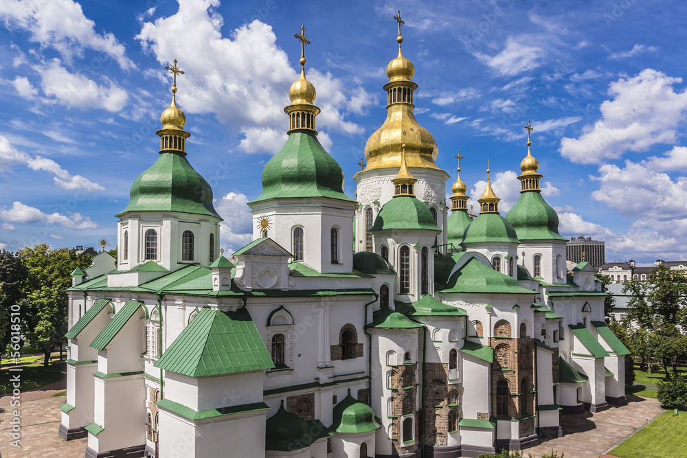 Cathedral of St. Sophia. View from Bell Tower, Kiev, Ukraine.