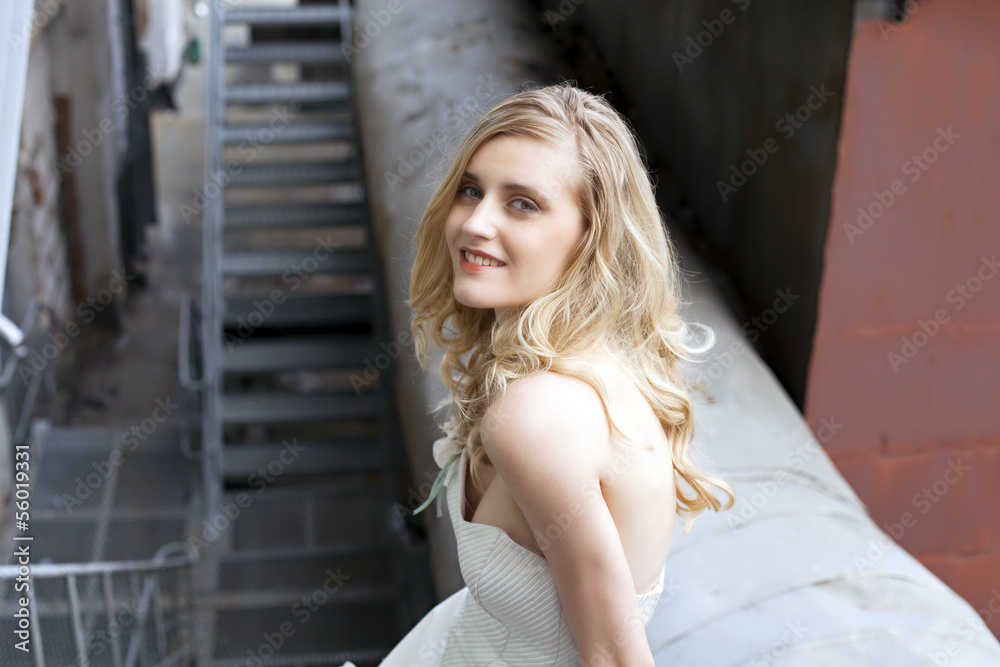 Fototapeta premium Beautiful girl in the image of the bride