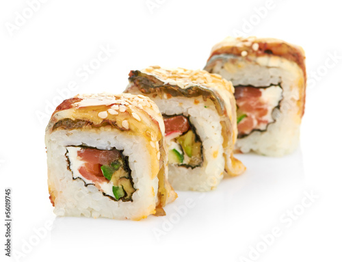 sushi isolated on white