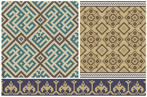 Seamless products from mosaic - friezes and decors