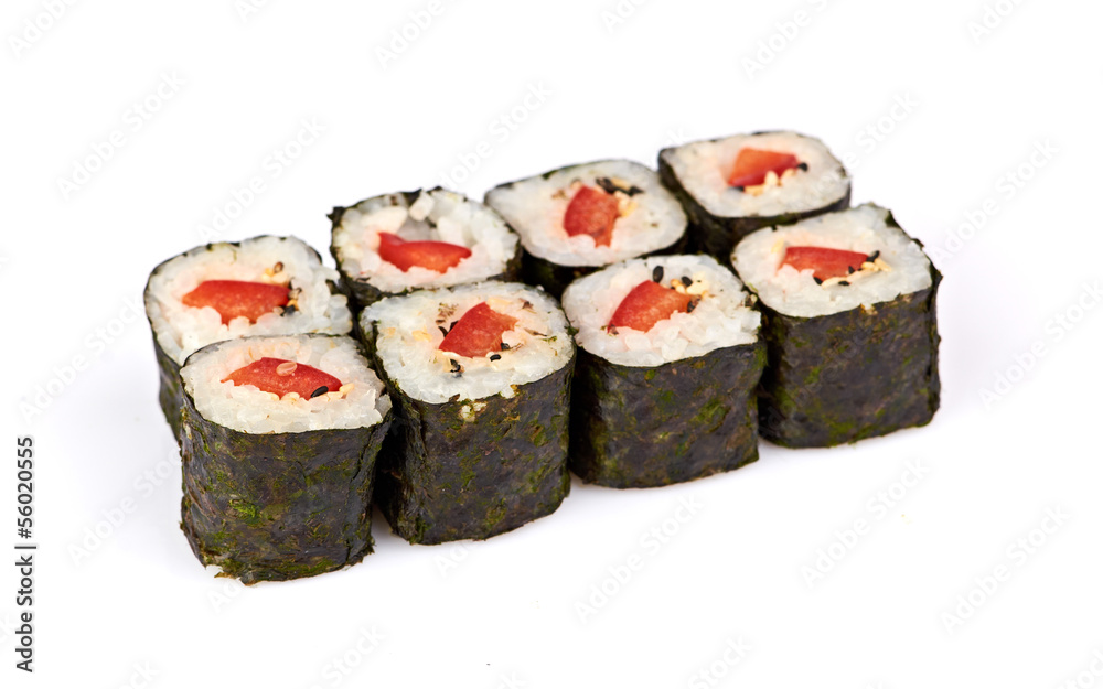sushi, rolls isolated on white sushi, rolls isolated on white