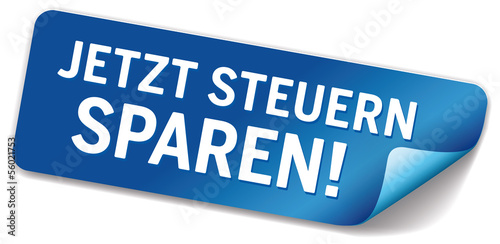 Button blau Jetzt Steuern sparen