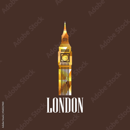 illustration with the diamond big ben icon