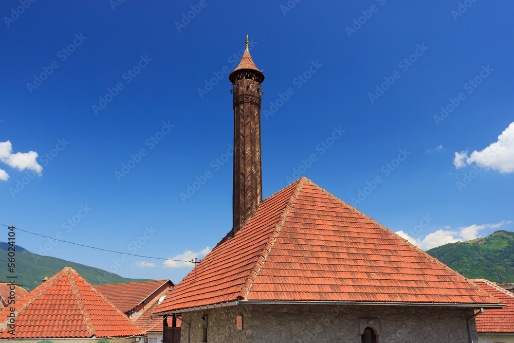 View of old mosque Redzepagica in the center of Plav, Montenegro