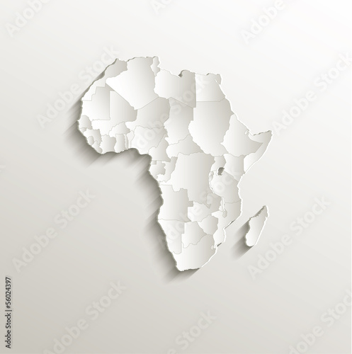 Africa political natural map paper 3D individual states puzzle