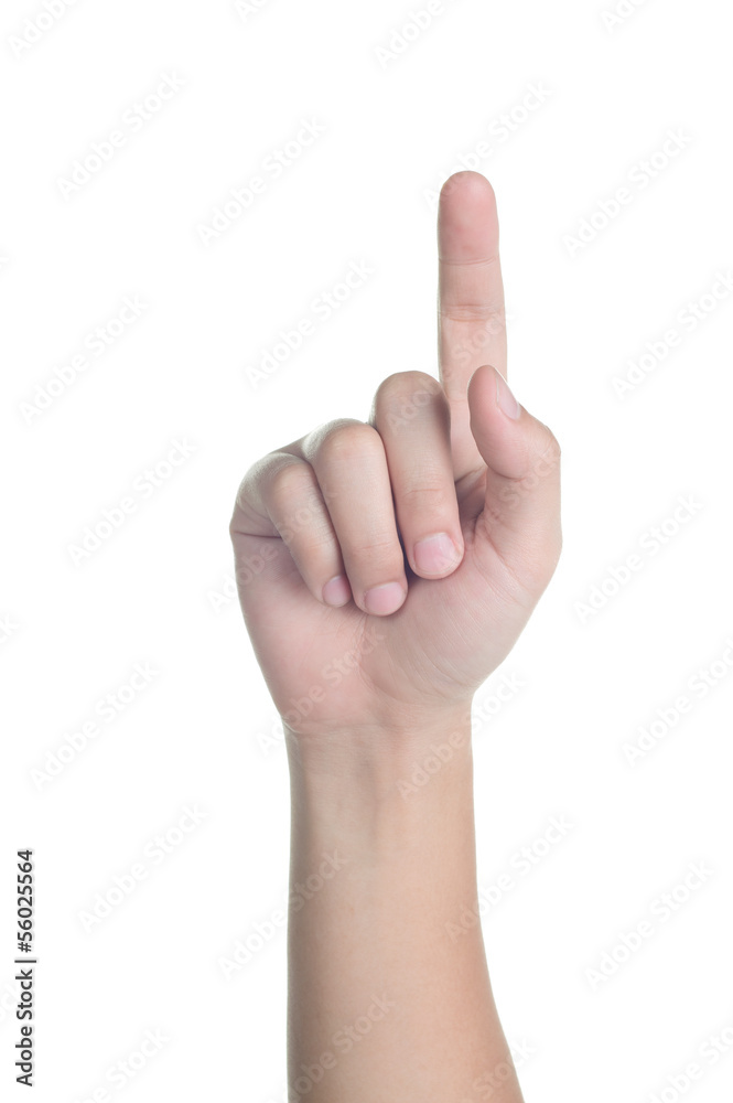 hand sign posture click isolated