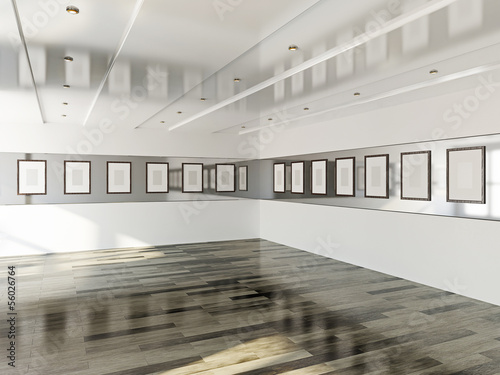 Gallery with blank pictures