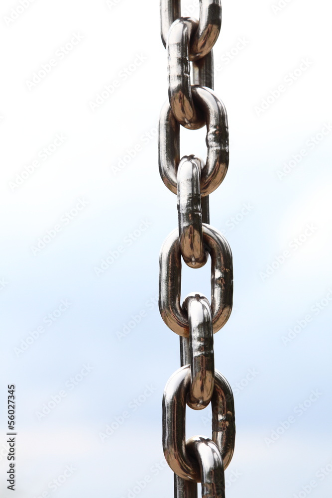 steel metal chain links segment