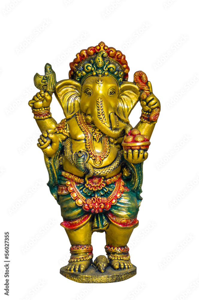 Fototapeta premium Golden Hindu God Ganesh