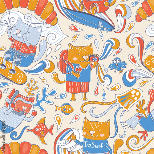 Summer seamless pattern