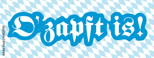 Oktoberfest, O' zapft is!, Bayern, Banner, Text, Panorama, 2D