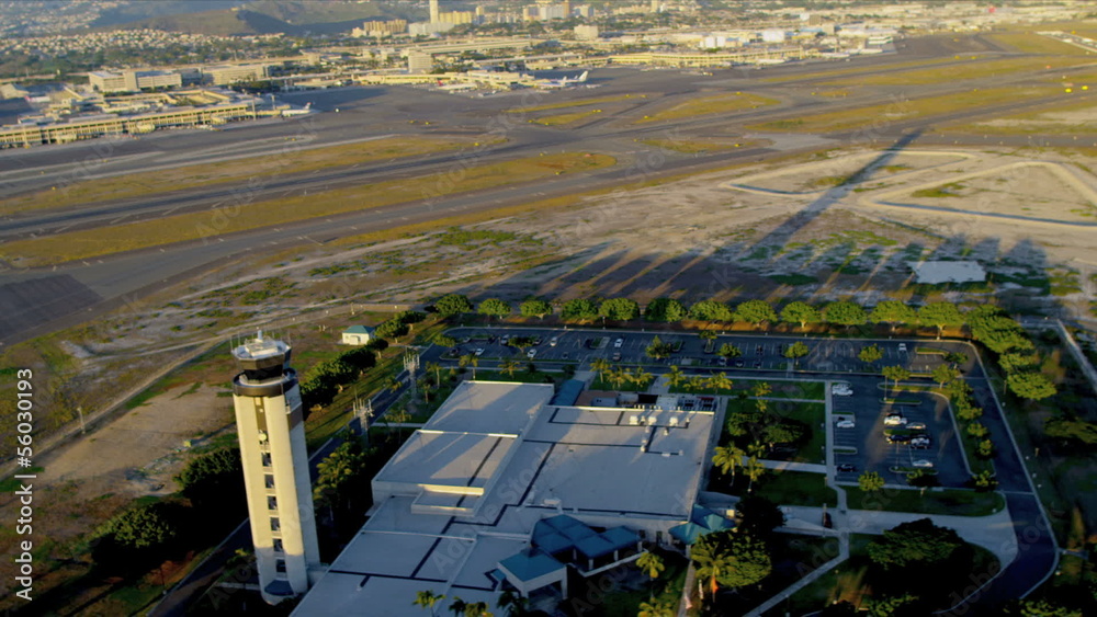 Aerial view Honolulu International Airport, Hawaii