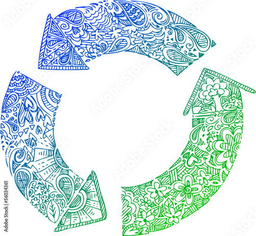 Sketchy doodles: recycle arrows