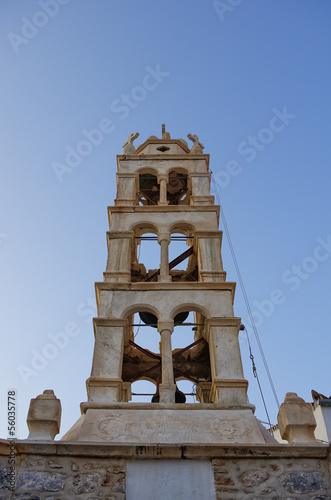 Tableau sur toile Old belfry in Hydra island, Greece