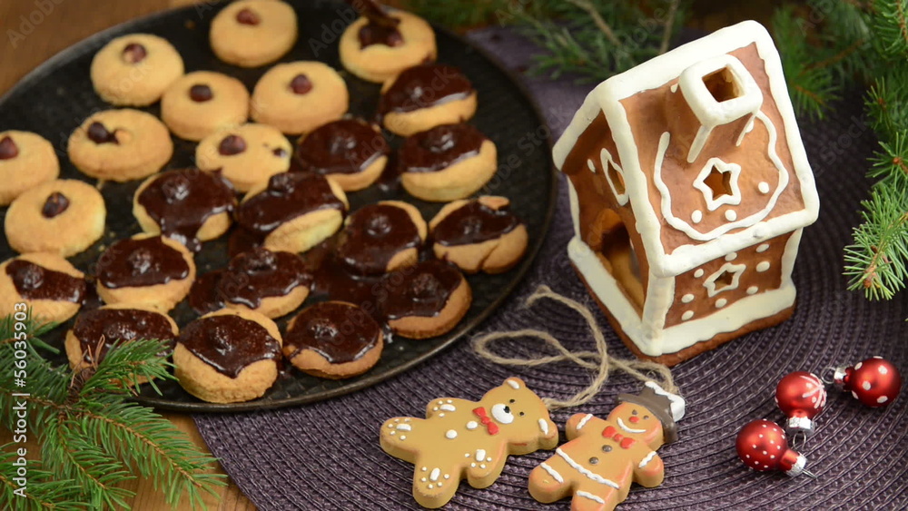 Christmas baking process for pastry Merry X-mas