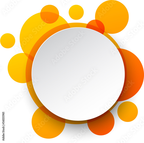 Paper white round speech bubbles.