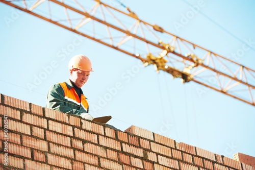 Bilde på lerret construction mason worker bricklayer
