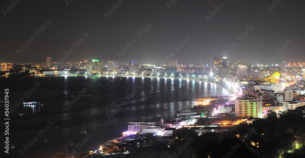 Obraz premium Pattaya night view
