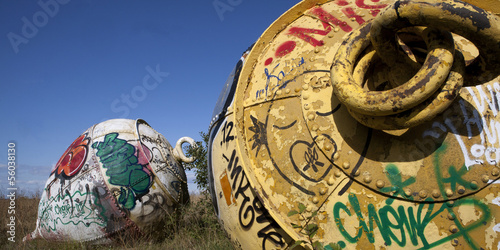 Buoys on land 01