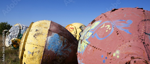 Buoys on land 01