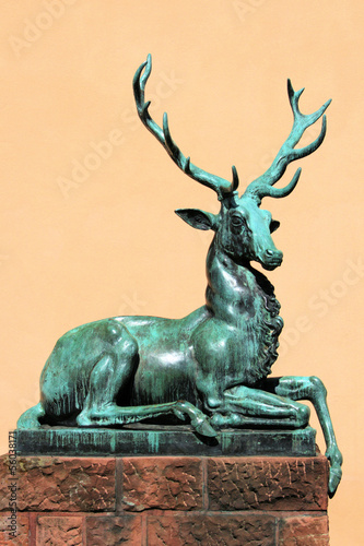 Bronzeskulptur von einem Hirsch - Bild 2