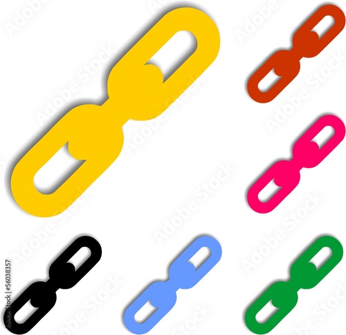 Link single flat icon. Vector illustration