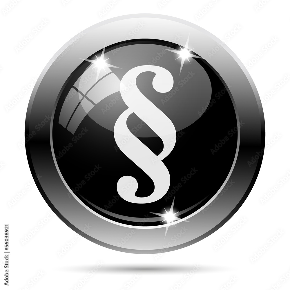 Metallic black glossy icon