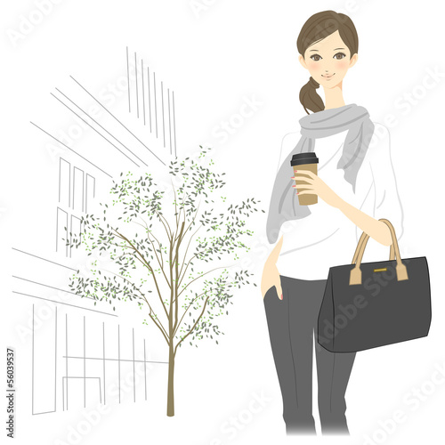都会で働く女性